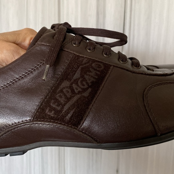 Salvatore Ferragamo Ramsey leather/suede men’s lace up sneakers/shoes! Size 9.5 - Picture 5 of 17